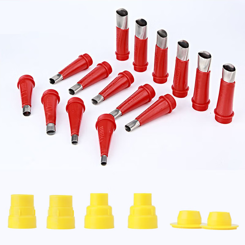 不锈钢胶嘴一体带底座胶头打胶神器玻璃胶嘴结构胶嘴密封胶枪嘴鸭嘴扁