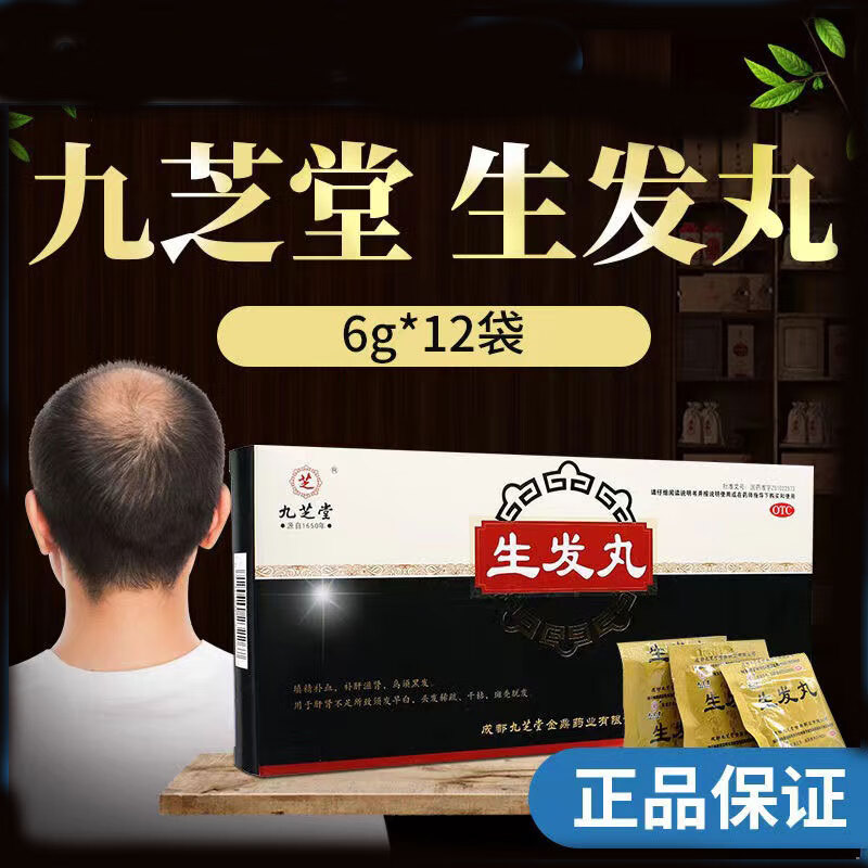 九芝堂 生发丸 6g*12袋/盒 1盒装