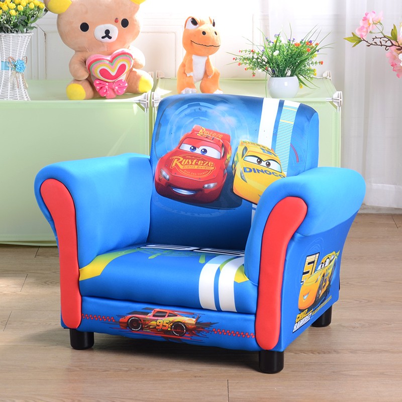 dgbaobei迪士尼儿童沙发 米奇 极速汽车 卡通婴幼儿宝宝椅 小可爱沙发 布艺小沙发 家装节 迪士尼布艺汽车12沙发
