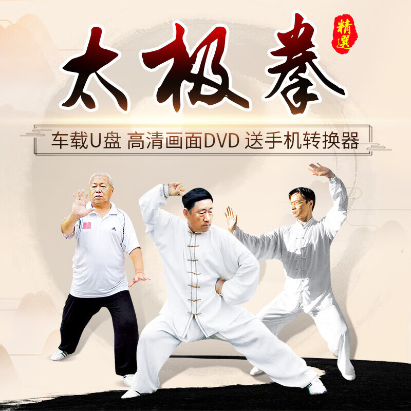 路探太极拳教学u盘陈氏杨氏太极拳动作分解mp4车载u盘优盘【16g时尚版