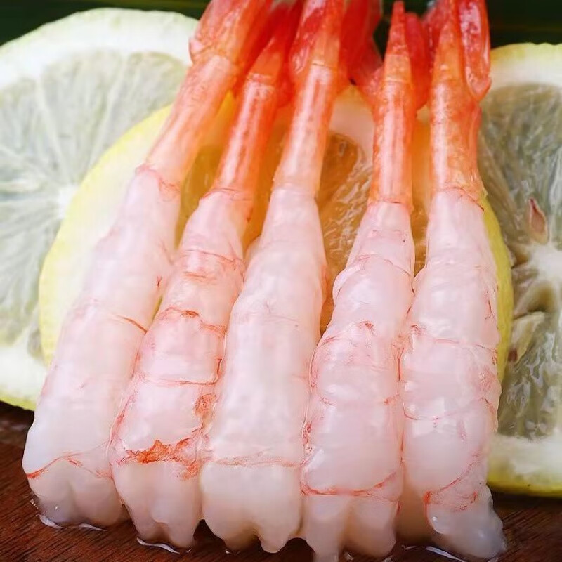 隆港汇 北极甜虾寿司刺身拼盘新鲜去头去壳生吃即食海鲜水产刺身甜虾