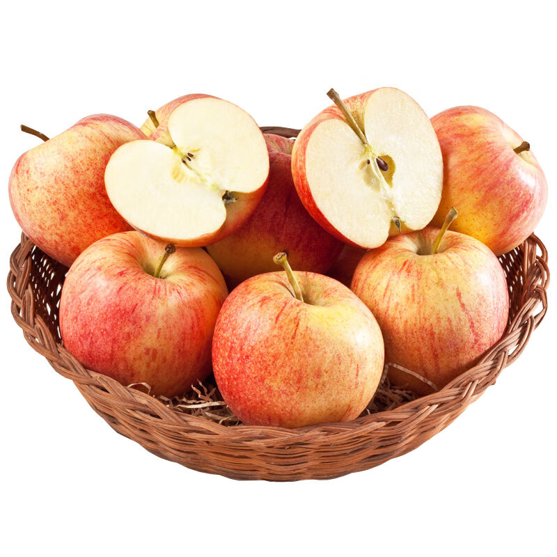 特星鲜水果 山东红富士苹果 新鲜时令苹果整箱送礼 甄选家庭装 75mm+ 净重2.5斤+