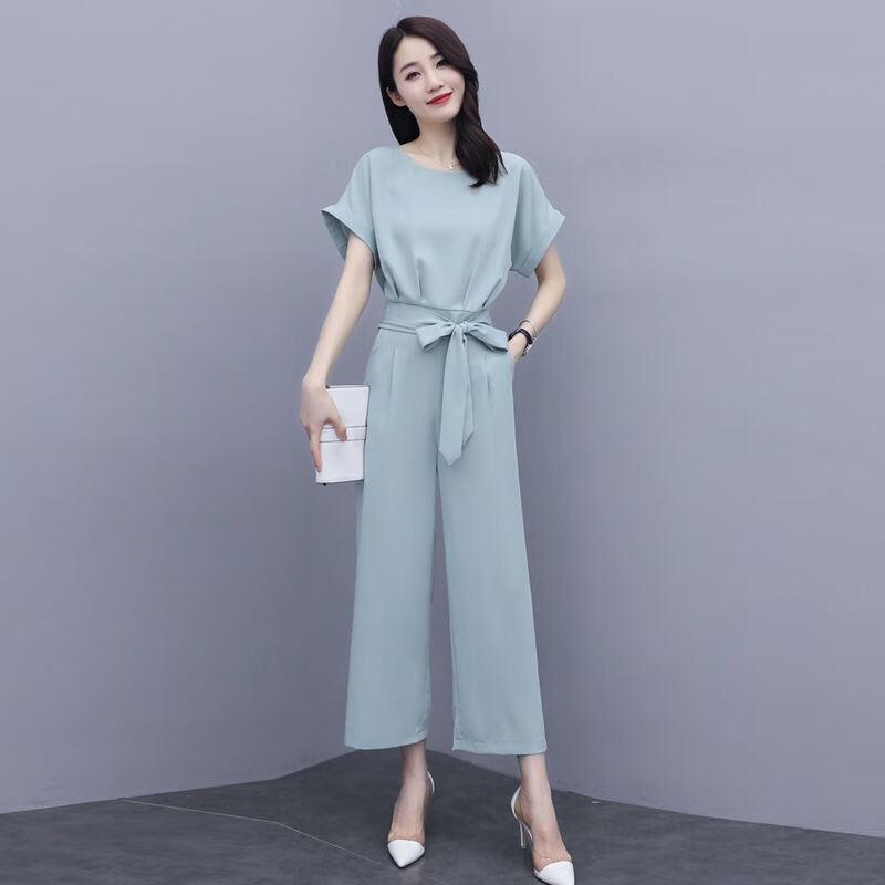 【3117#】豆绿色 两件套 2xl 建议125-135斤