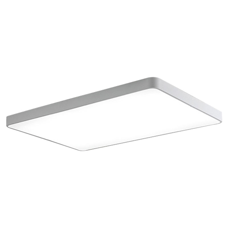 施韵令jxf1801 马卡龙白色方形吸顶灯长方形客厅灯具 654345w白光