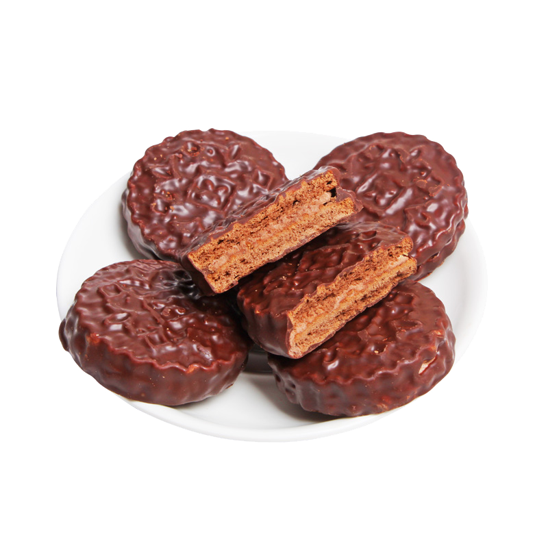 享受纯正巧克力口感康吉三明治饼干500夹心巧克力派早餐糕点零食品价格走势及评测|如何看饼干膨化商品历史价格