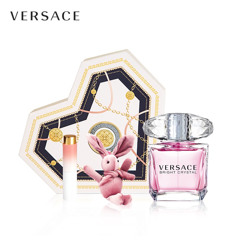 范思哲(VERSACE)香水心形礼盒 七夕情人节礼物生日礼物送女友（晶钻30ml+许愿兔+分装器）