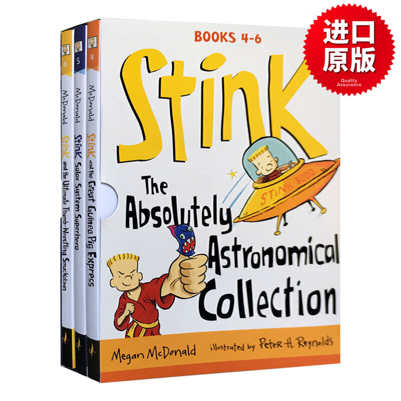 Stink The Absolutely Astronomical Collection 英文原版 小朱迪姐弟篇Stink4-6册盒装 英文版儿童英语桥梁章节书 课外阅读书籍