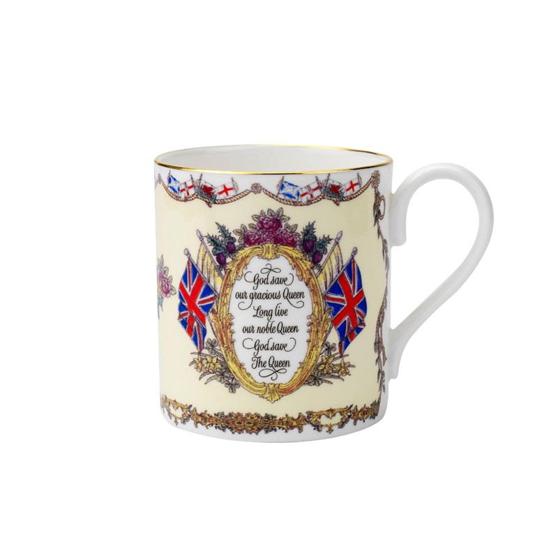 halcyon days英国halcyon days绘时光皇家女王系列欧式马克杯牛奶杯