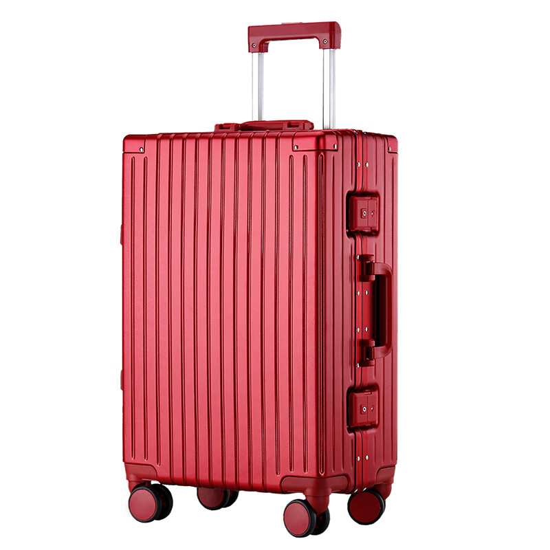 pc耐摔网红旅行拉杆行李箱男女登机万向轮皮结实耐用 喜庆红异形框 20