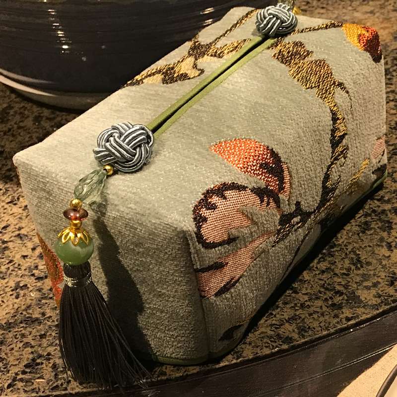 沃之沃 纸巾盒轻奢新中式中国风古典客厅轻奢家用餐巾纸盒装布艺抽