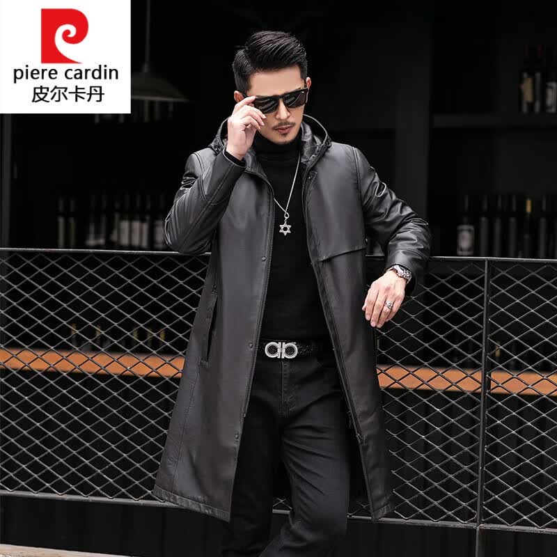 皮尔卡丹（pierre cardin）2022秋冬海宁真皮皮衣男士头层牛皮风衣超长款过膝连帽外套大衣潮 黑色 170/L 适合115-130斤怎么样,好用不?