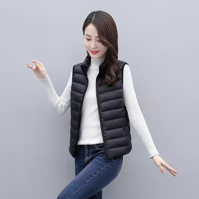 【精选】春秋冬羽绒服马甲女士韩版修身坎肩轻薄短款内胆保暖背心外套