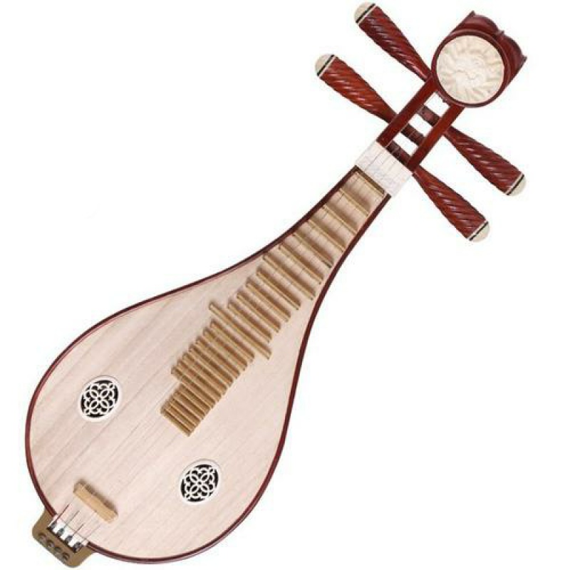 柳琴花梨清水抛光儿童入门学生练习成人考级老师演奏民族乐器 花梨木