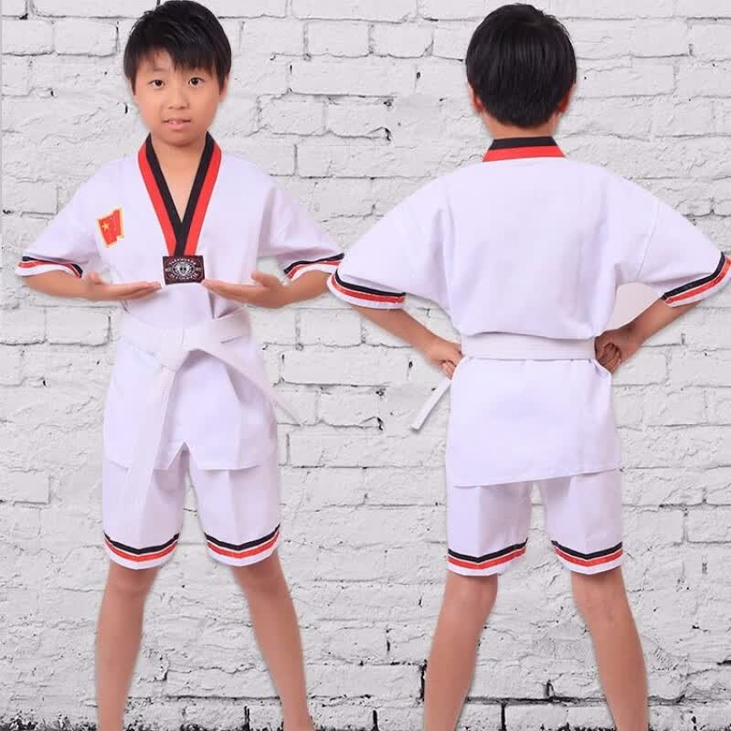 维诺亚跆拳道服成人儿童男女夏季训练黑带长袖短袖教练一件订制定做