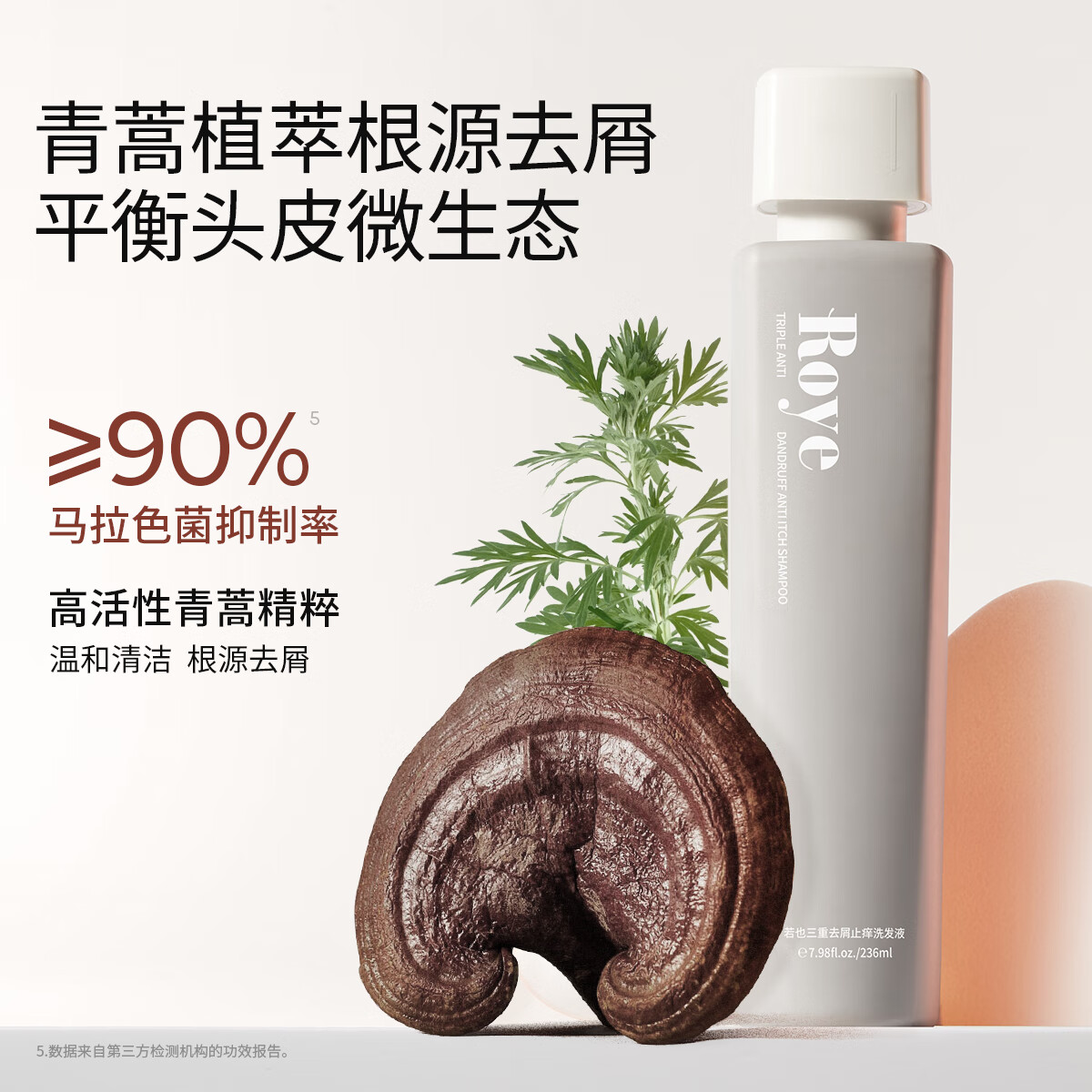 roye若也【龚俊同款】去屑止痒洗发水控油清爽青蒿植萃洗发液236ml