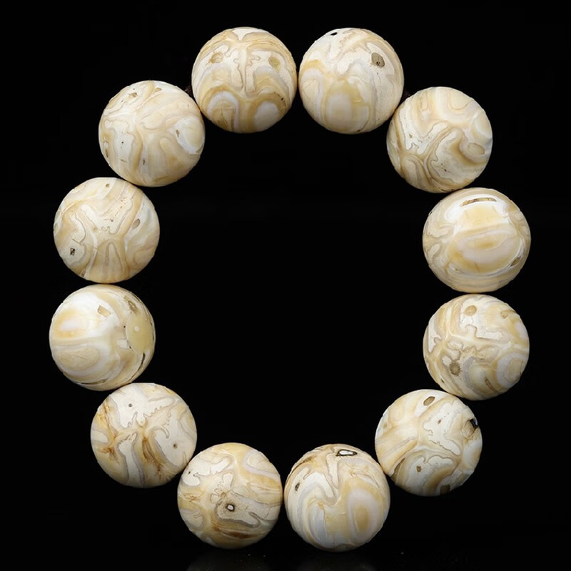 酷奇象(kuqixiang)天然油润骆驼牙佛珠手串手链圆珠2.