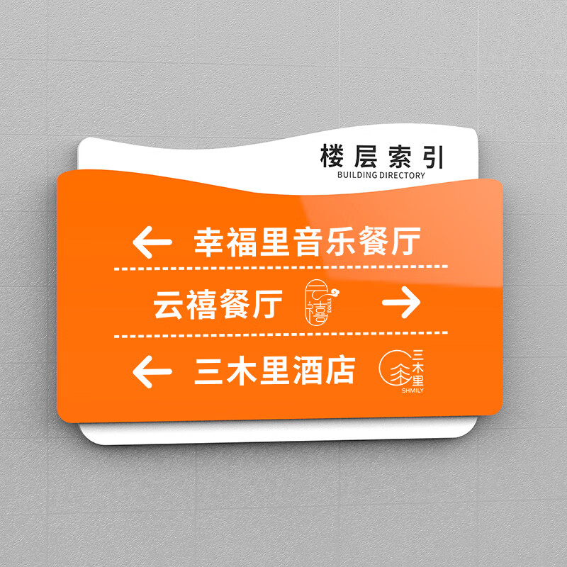 山头林村公司大厅楼层分布图 青年之家青旅楼层索引牌标识牌宾馆大堂