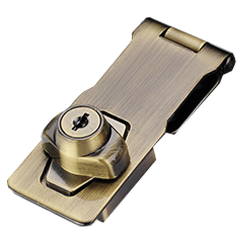 星期十 抽屉锁免打孔防盗柜子锁柜门锁衣柜锁锁扣门锁 3寸青古铜(不通