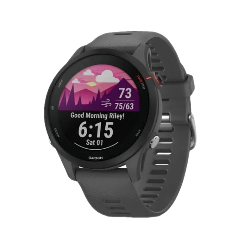 佳明Garmin Forerunner 255先行者智能手表 運動心率睡眠監(jiān)測 鐵人三項功能 14天 深灰色 防汗輕量 安全跟蹤功能 女性健康追蹤