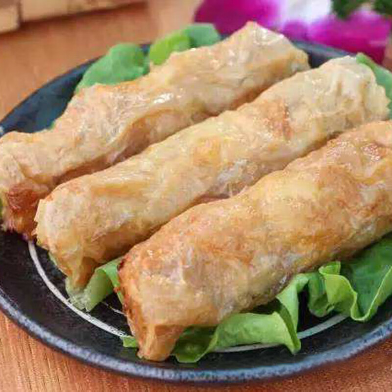 虎钢馋网紅台灣手工台南虾卷油炸新鮮虾仁卷点心速食香脆内嫩條