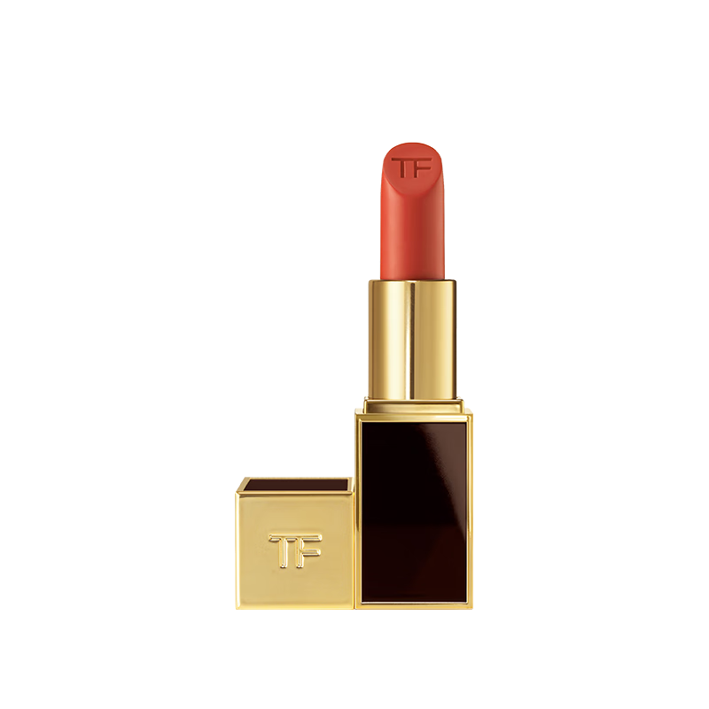 TOM FORD全新升級黑管水感緞光TF口紅 15 元氣橘紅色 唇膏 生日禮物女
