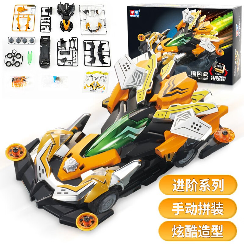 战龙四驱车拼装四驱车拼装赛车 进阶拼装-追风虎