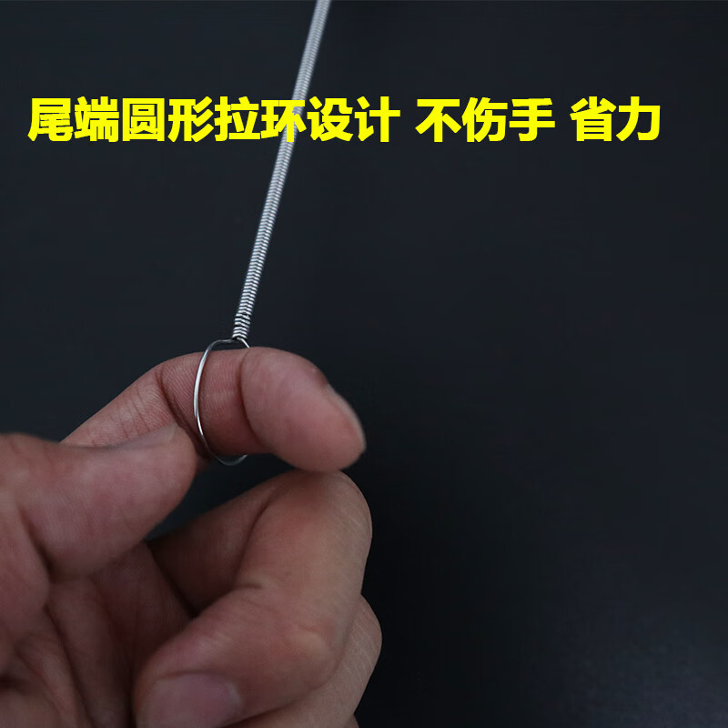 晨爱尚冰箱疏通器清洗排水孔积水堵塞带毛刷清洁器疏通刷清洗工具 弹簧刷+1个插杆