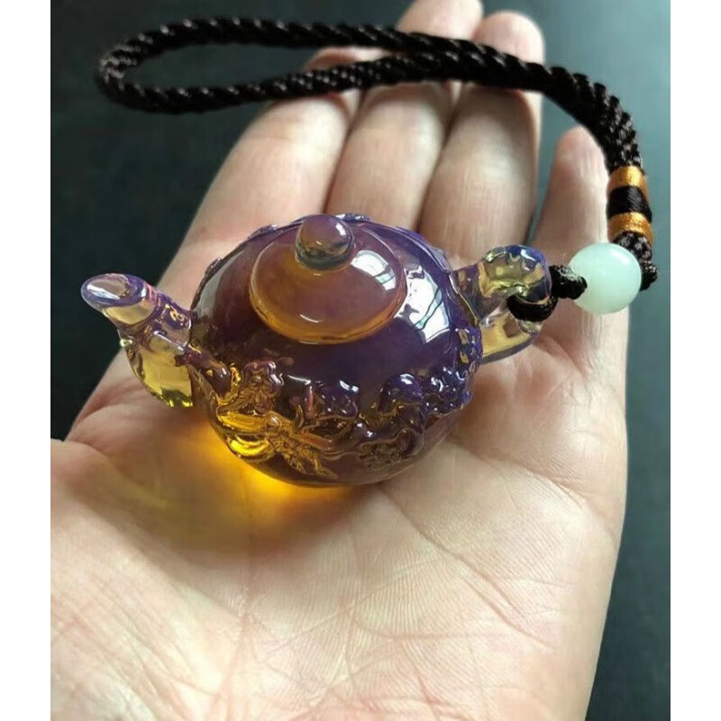 悠福蜜蜡手把件把把壶打麻将网红手把件赢钱把玩件琥珀手把件手玩文玩