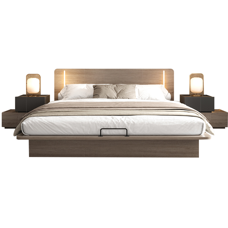 【咨询返3%】宜森缘 床 榻榻米床简约现代 落地矮床地台床高箱储物床主卧北欧床 单床 1500mm*2000mm  组装式架子床