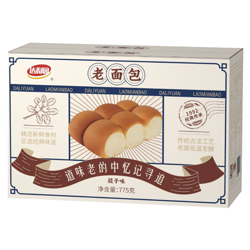达利园老面包提子味775g整箱装休闲零食点心手撕早餐下午茶糕点