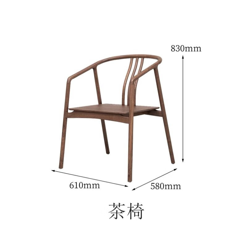 转角故事新中式北美黑胡桃木阳台简约茶桌椅组合休闲禅意功夫茶泡茶台家具 单椅 0.9m怎么样,好用不?