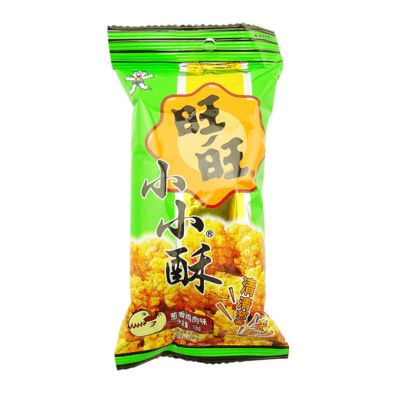旺旺小小酥 18g×10包 袋装 大米制品膨化儿童零食原味葱香鸡肉味休闲