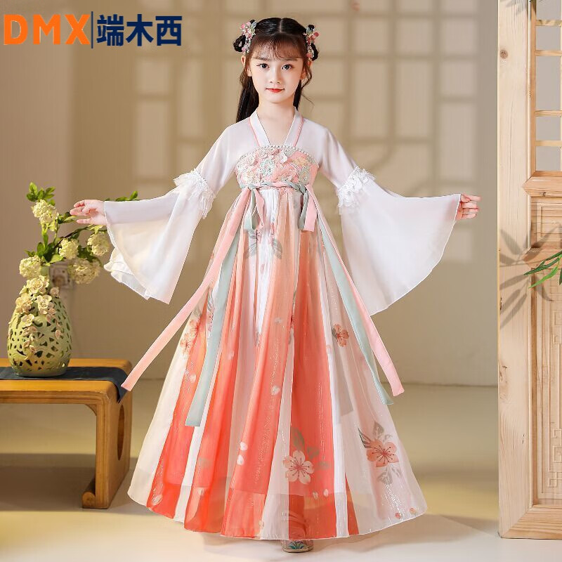 端木西儿童汉服汉服女童中国风襦裙款儿童古装唐装连衣裙小女孩超仙