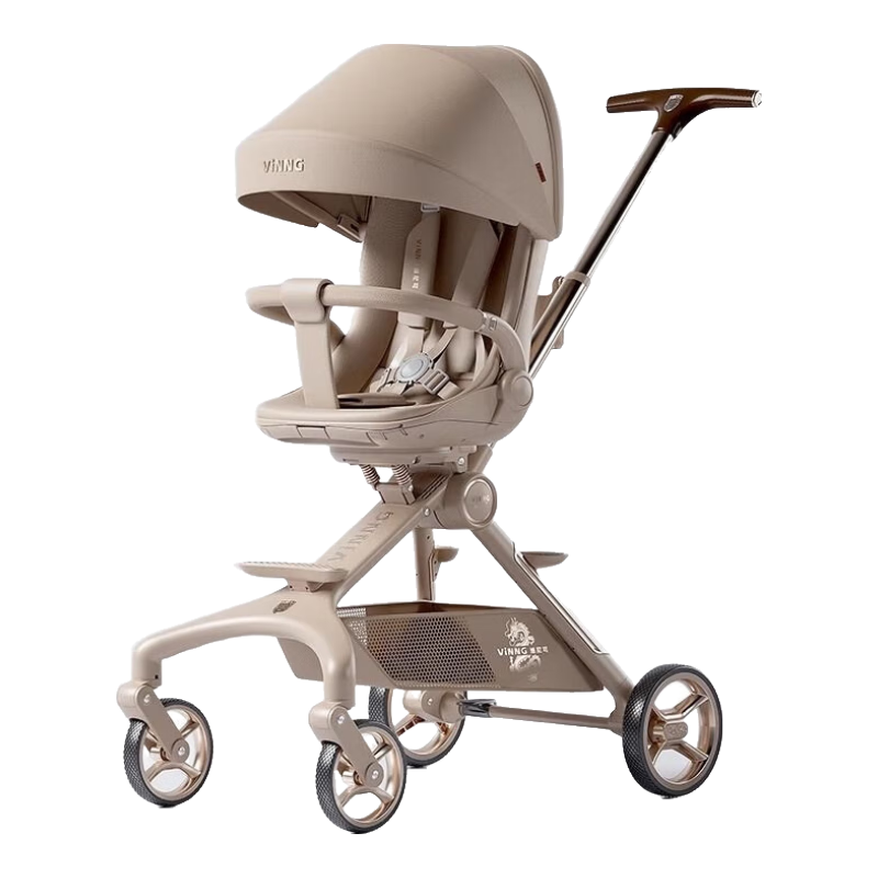 VINNG维尼可Q11遛娃神器轻便婴儿车0-6岁用折叠可坐可躺带减震溜娃车 Q11香槟金