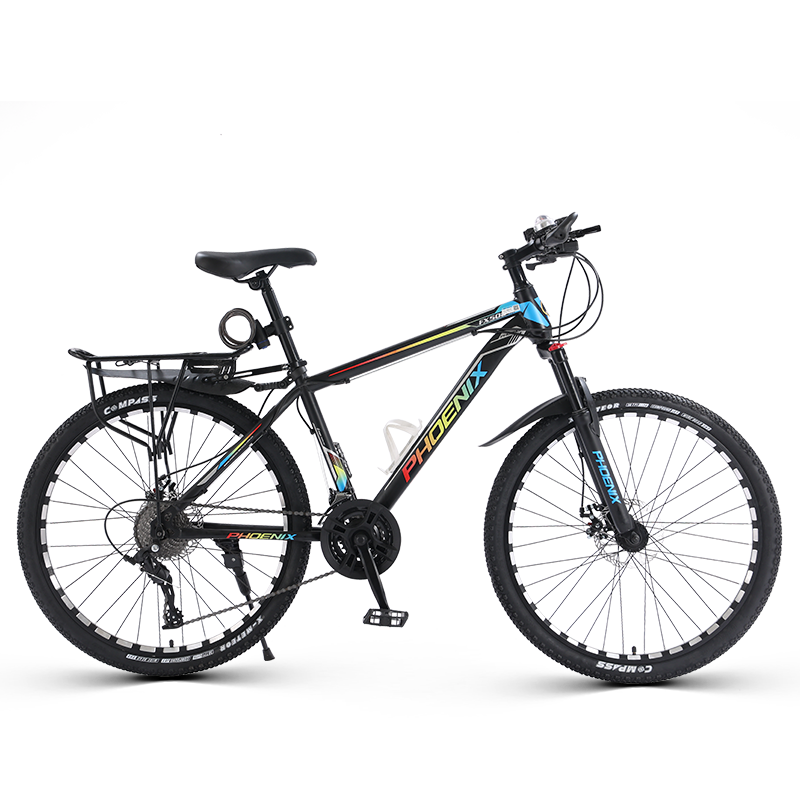 凤凰（Phoenix）山地自行车成人双层铝合金车圈辐条轮26英寸24速 探界者 炫彩蓝