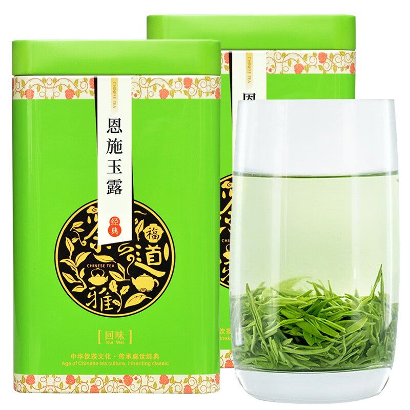 绿木(lvmu)恩施玉露茶叶绿茶富硒茶2023新茶 蒸青绿茶清香型250g湖北