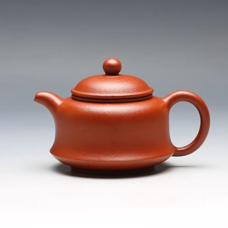 宜兴紫砂壶芦银霞手工制《迎宾壶》原矿朱泥 180cc实用工夫茶器