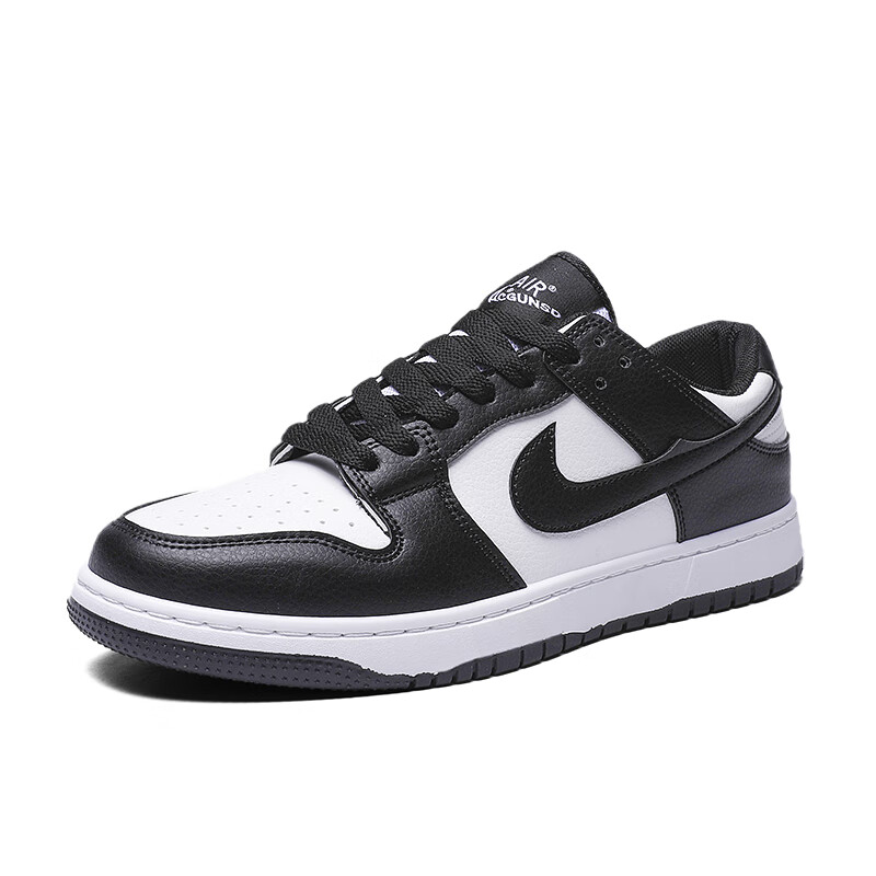 aj1男鞋春季潮流百搭空军一号休闲情侣板鞋透气学生运动篮球潮鞋 黑白