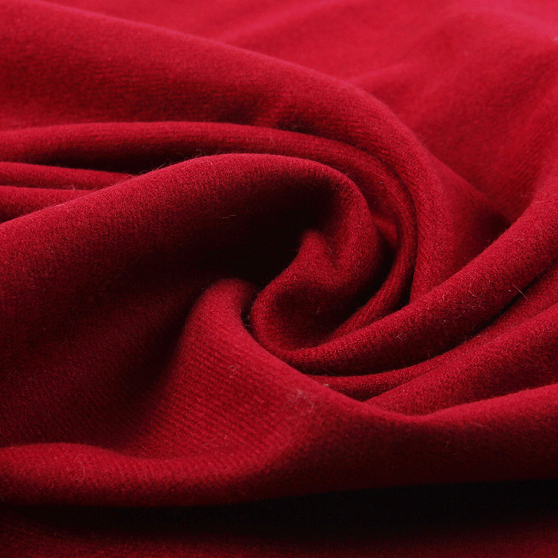 达芬奇密码 冬季百搭厚款保暖围巾女士披肩仿羊毛男士红品本命年订制LOGO 酒红