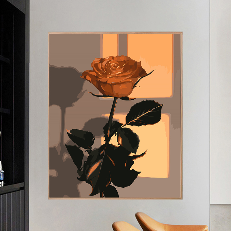 莤宸数字油画diy填充水油彩手工绘画画涂色上填色装饰解压jm 俏2-diy