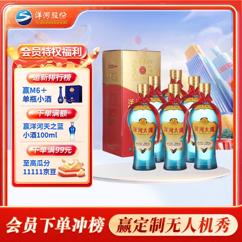 洋河大曲 新天蓝 42度 500ml*6瓶 整箱装 绵柔浓香型白酒使用感如何?