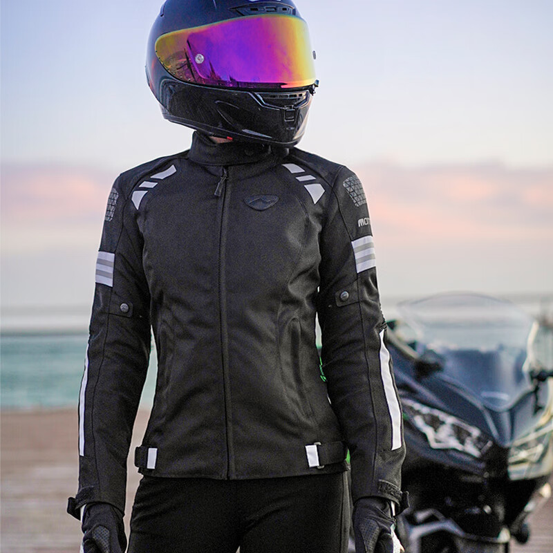 MOTOBOY骑行服摩托车四季通用冬季机车服女士保暖防摔装备 J69黑色L