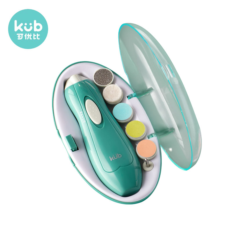 可优比（KUB）电动磨甲器婴儿指甲剪套装新生专用宝宝护理用品指甲刀果-牛油果绿