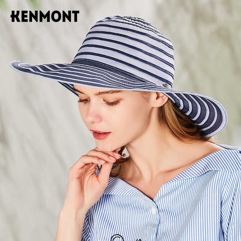 卡蒙(kenmont)春夏可折大檐凉帽夏季帽子女防晒遮阳帽女神可爱百搭