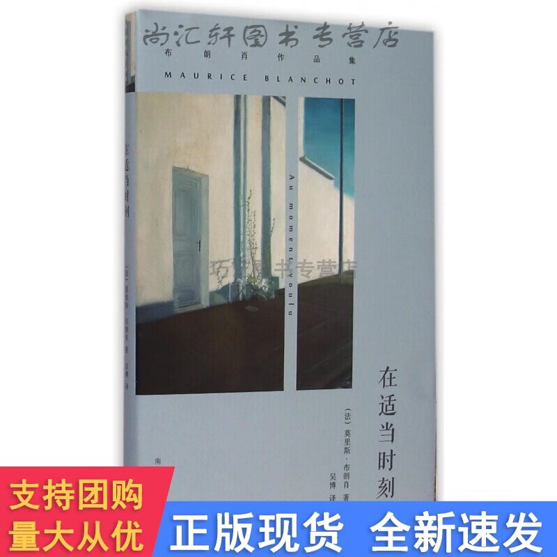 新书在适当时刻(布朗肖作品集)(精)