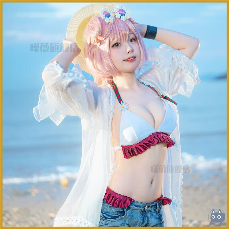 歌鹏明日方舟cos服cosplay(友喵)现货澄闪泳装cos 明日方舟夏活 珊瑚