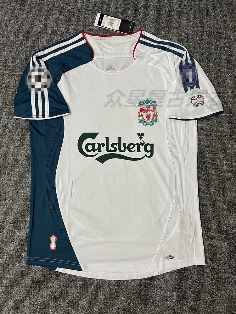 漾步0607利物浦客场球衣8号杰拉德短长袖足球服托雷斯欧冠版队服定制