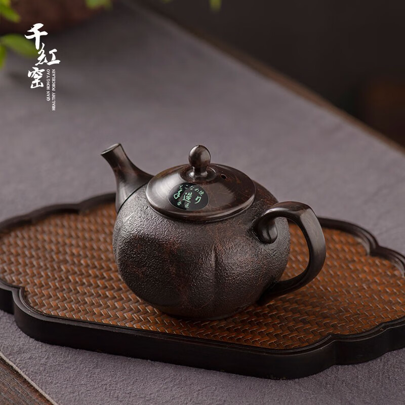 千红窑日本常滑烧香臣大师纯手工后手急须壶原装进口日式壶功家用手工