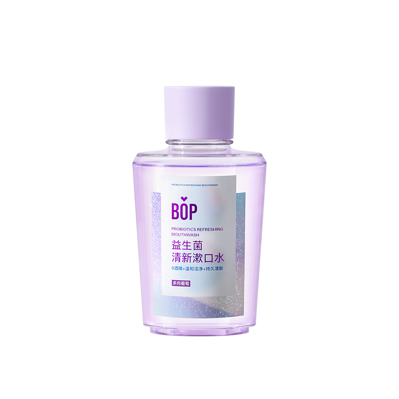 BOP 波普专研 益生菌清新漱口水瓶装 多肉葡萄 250ml