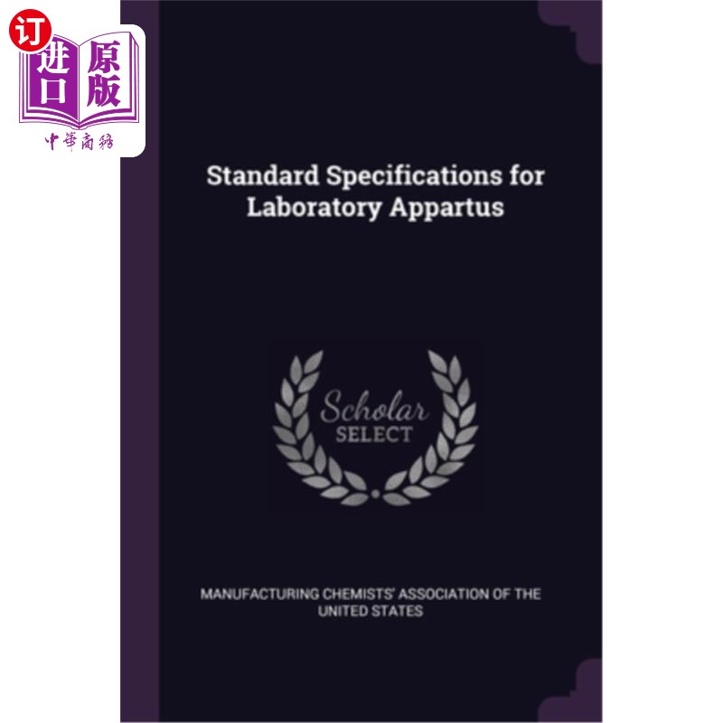 海外直订医药图书standard specifications for laboratory appartus